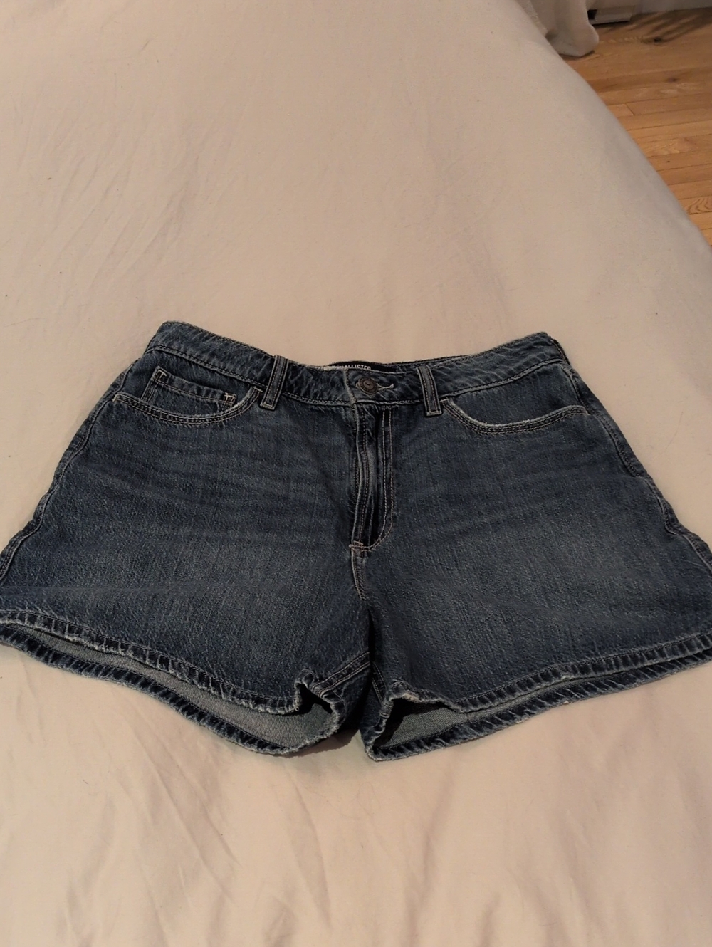Hollister Dark Blue Denim Women's Jean Shorts